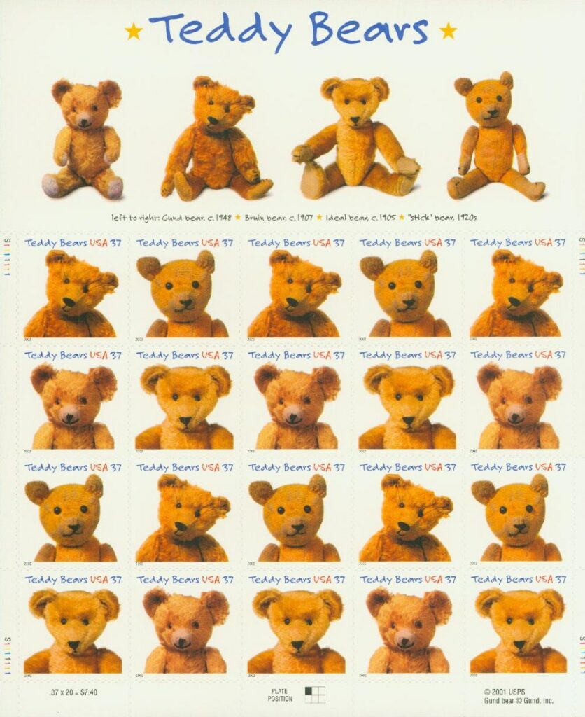 # 3653-56 - 2002 37c Teddy Bears