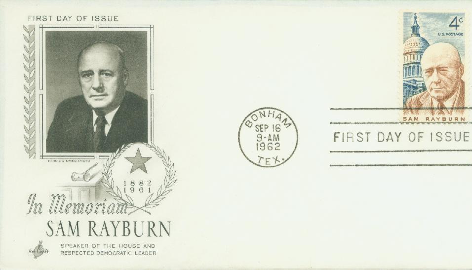 # 1202 - 1962 4c Sam Rayburn Classic First Day Cover
