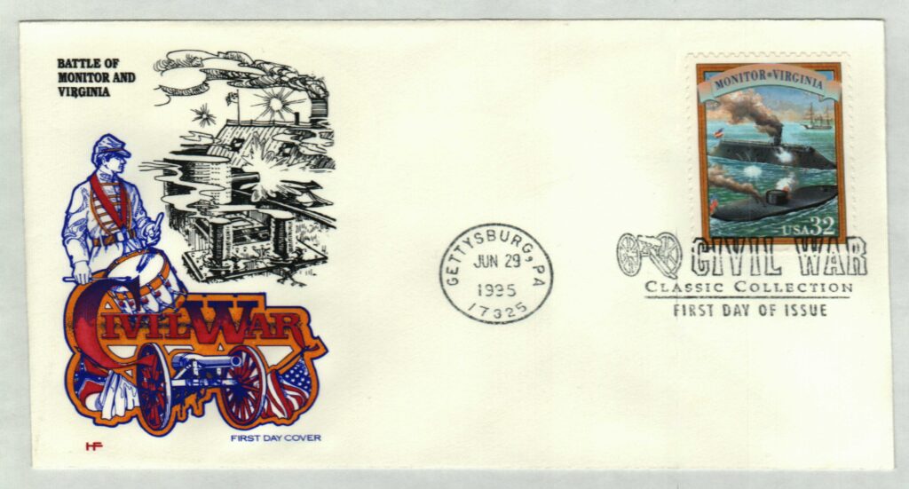 # 2975a - 1995 32c Civil War: Monitor-Virginia Classic First Day Cover