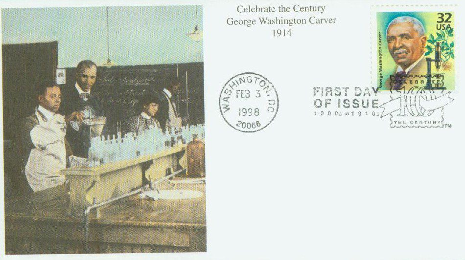 # 3183c - 1998 32c Celebrate the Century - 1910s: George Washington Carver Mystic First Day Cover