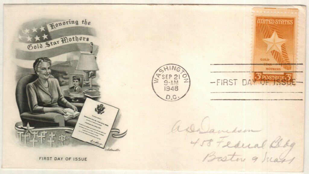 1948 3¢ Gold Star Mothers Classic First Day Cover