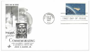 1962 cover honoring Glenn's first flight.