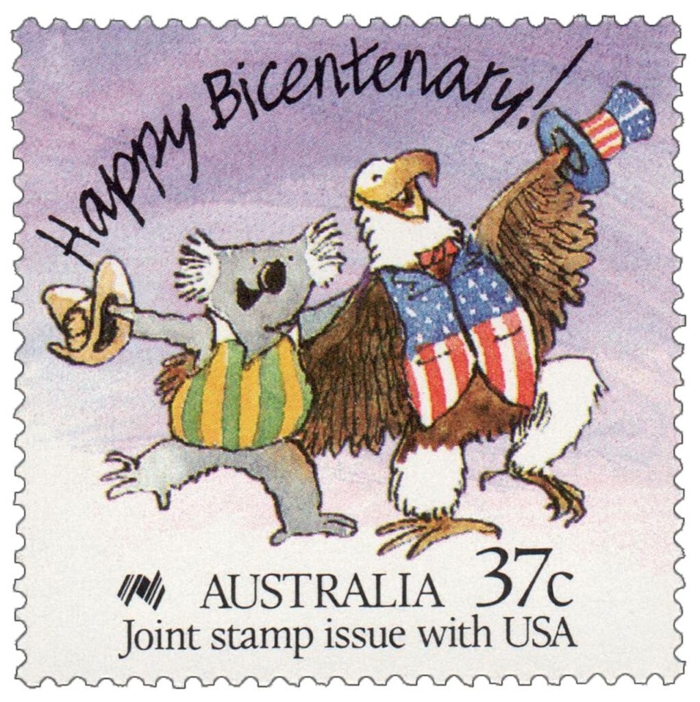 # 1052 - 1988 Australia - Australian Koala & American Bald Eagle