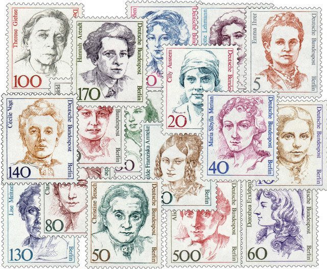 #9N516-32 - 1986-89 Berlin, Famous Women, Complete Set of 17 Stamps