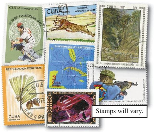 #MP1354 - Cuba, 1000 Different Stamps