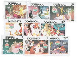 1980 Disney Celebrates Christmas, Mint, Set of 9 Stamps