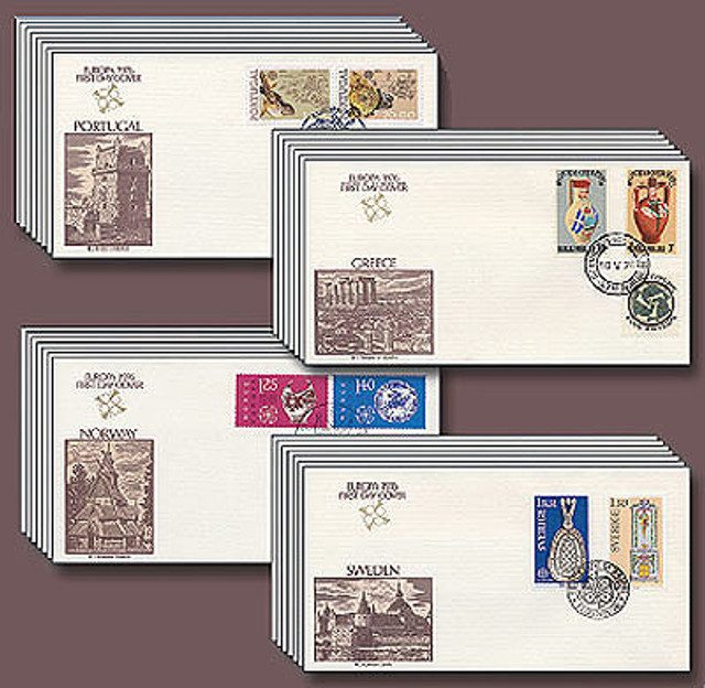 1976 Europa set of 76 FDCs