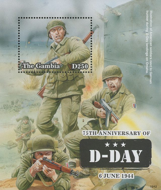 2019 D250 D-Day 75th Anniversary souvenir sheet of 1