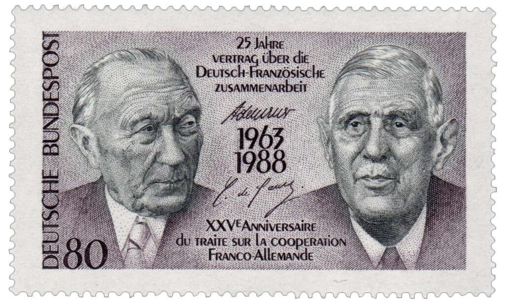 # 1546 - 1988 Germany - 25th Anniversary of Franco-German Cooperative Treaty