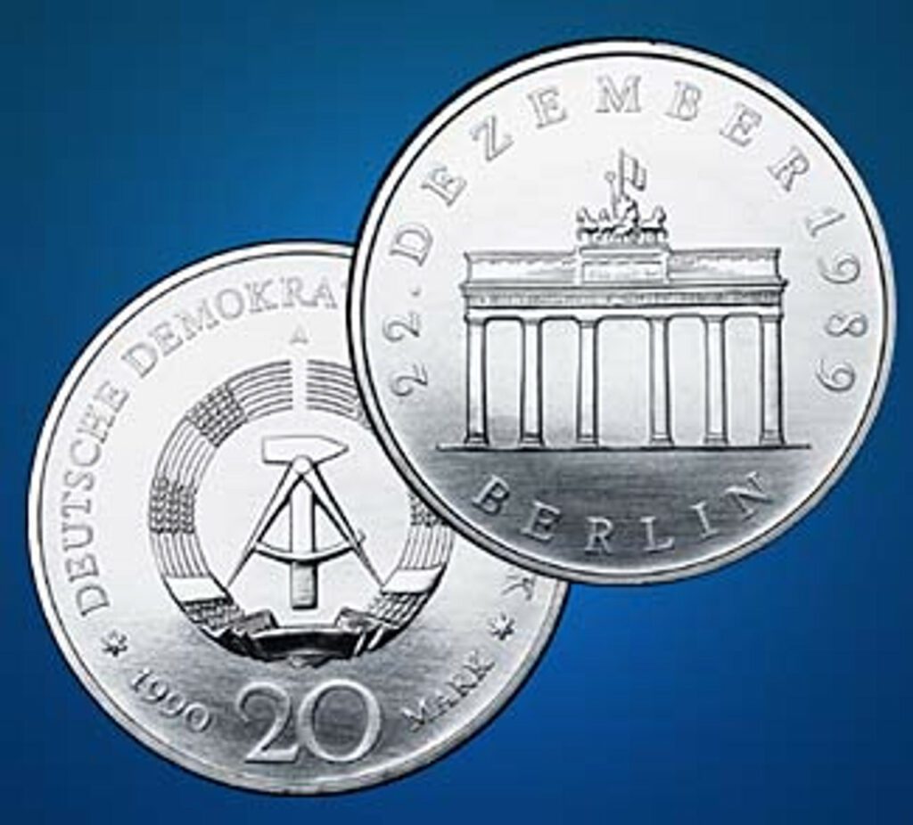1990 20 Mark German Democratic Republic Coin
