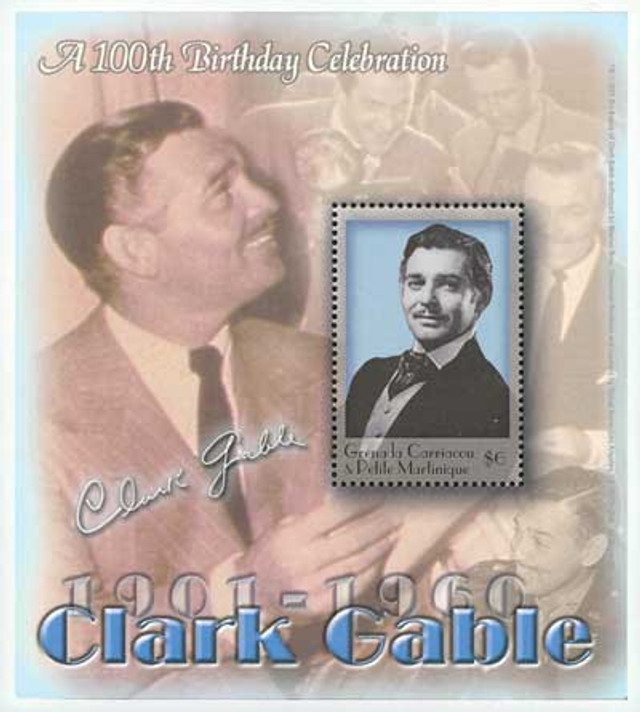 # M7727 - Grenada - $6 Clark Gable Souvenir Sheet