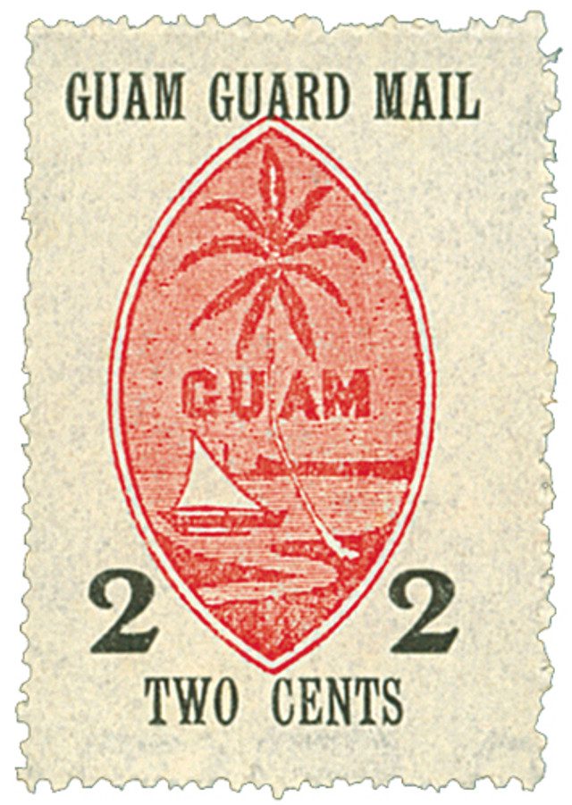 #GM4 - 1930 2c Guam Guard Mail, black & red