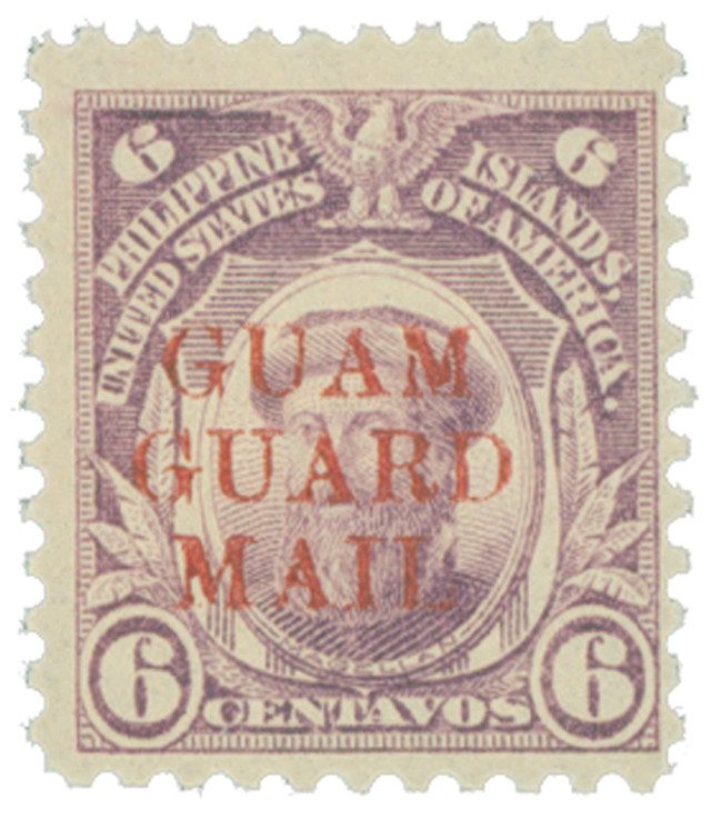 #GM9 - 1930 6c Guam Guard Mail, Deep Violet