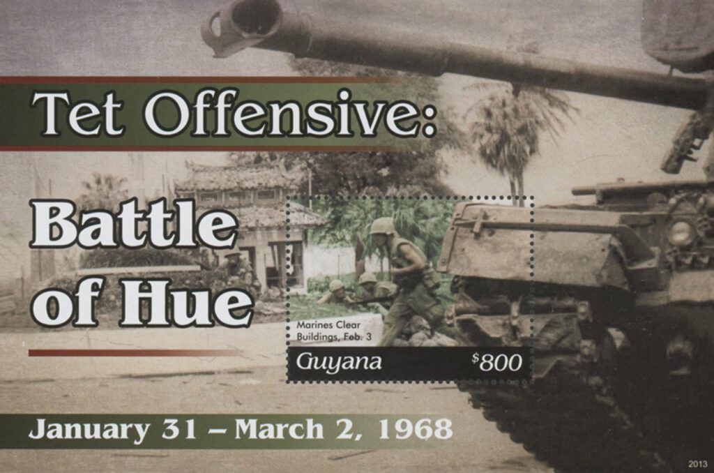 # MFN112 - 2020 $800 Vietnam War - TET Offensive -"Battle of Hue", Mint Sheet, Guyana