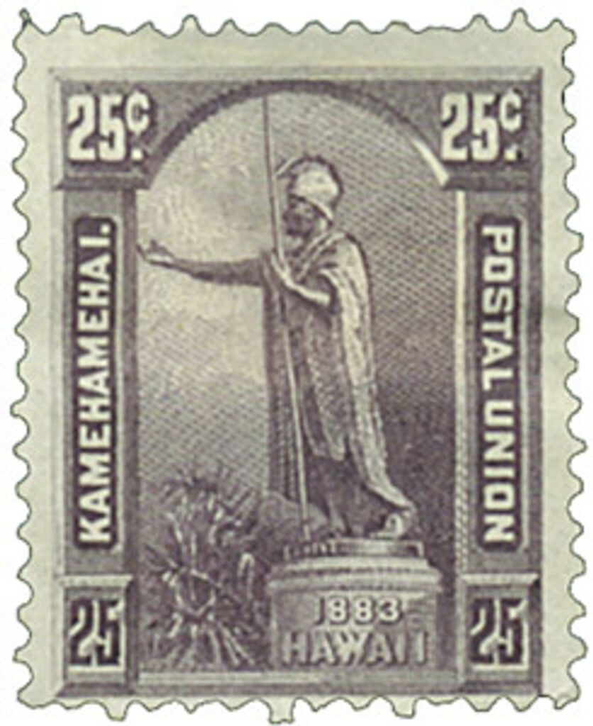 1883-86 25¢ Hawaii, dark violet,perf 12, wove paper