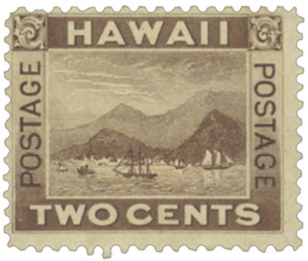 # H75 - 1894 2c Hawaii, brown, View of Honolulu
