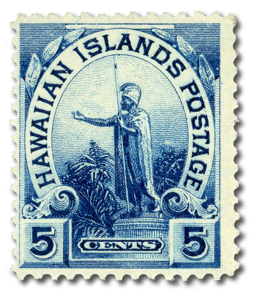 1899 5¢ Hawaii, blue, "cents" added