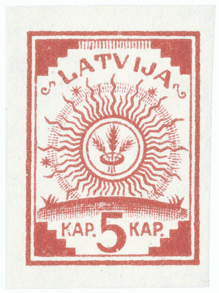 # MA1507 - Latvia Map Stamp (single)