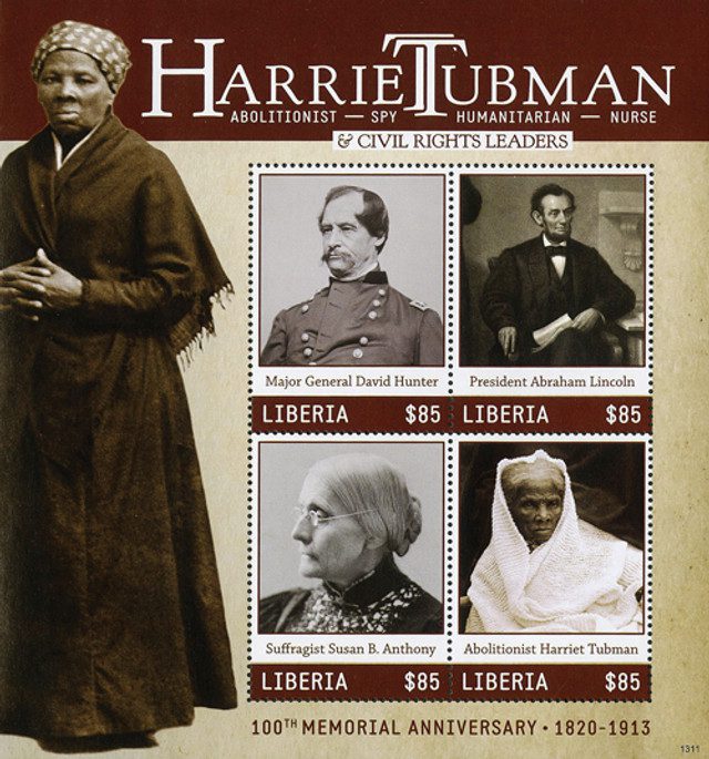 2013 Liberia Harriet Tubman Sheet of 4