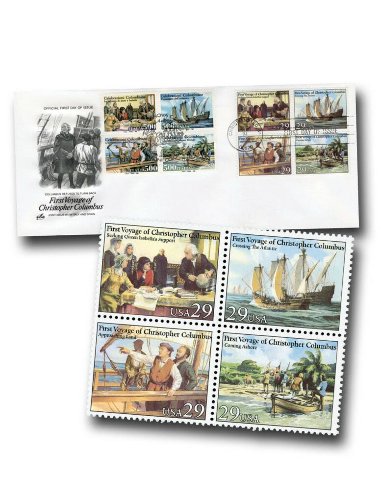 # MXM012 - 1992 US-Italy Joint Issue Cover with #2620-23 Mint Stamps