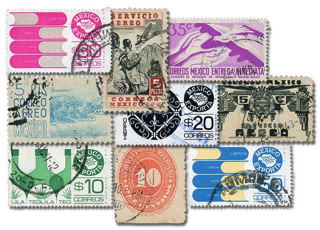 # M3520 - Mexico, 100 Different Stamps