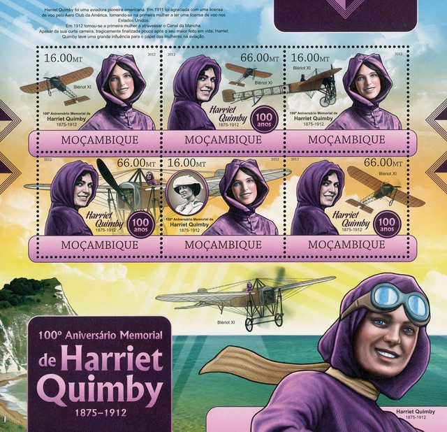 #M12149 - 2012 $16 Harriet Quimby sheet of 6