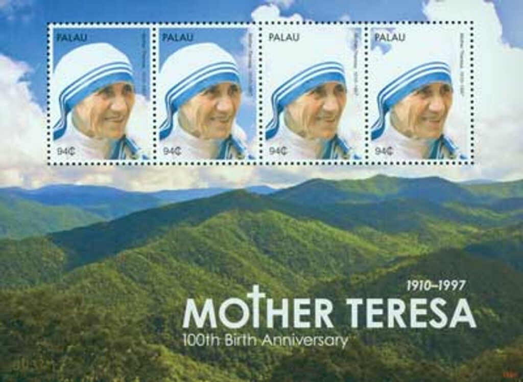 2010 Palau Mother Teresa 4v Mint