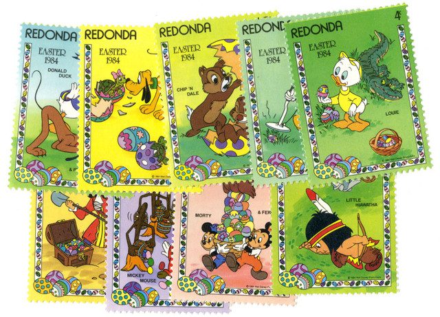 Redonda 1984 Easter Egg Hunt, 9 Stamps