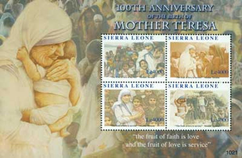 2010 Sierra Leone Mother Teresa 4v Mint
