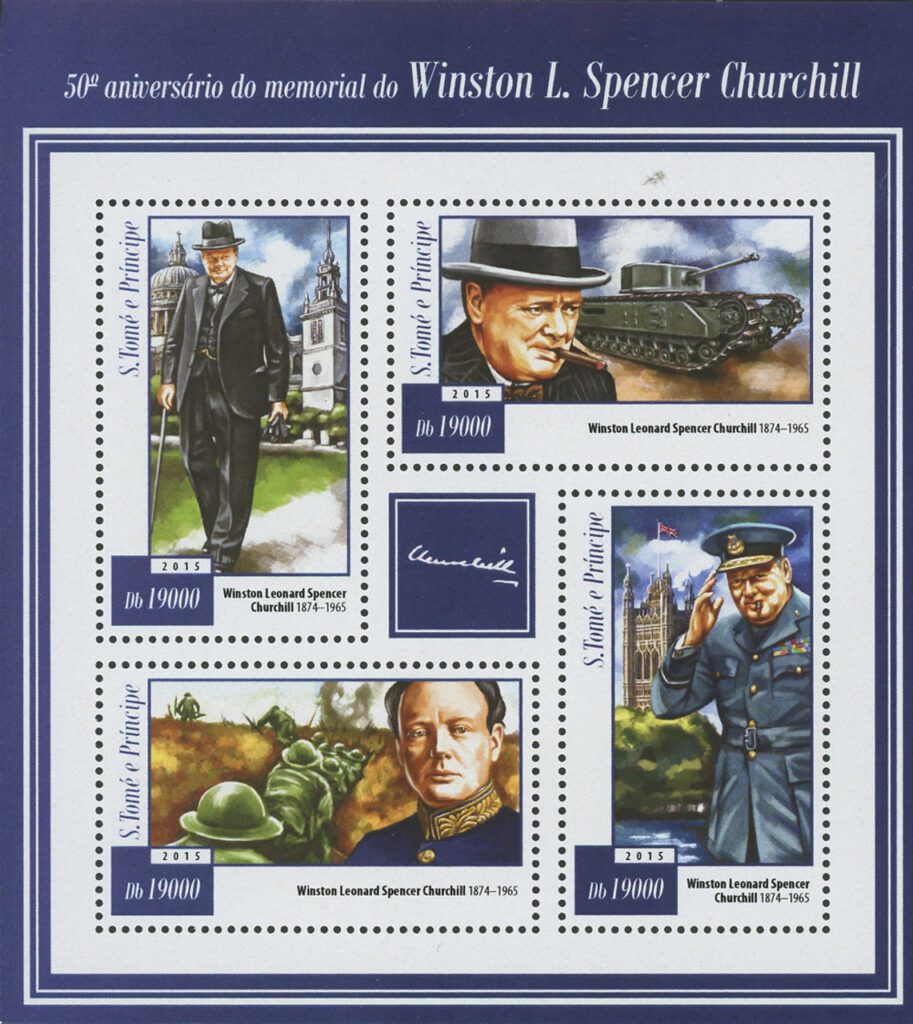 # M12177 - 2015 Db19000 Winston Churchill 50th Memorial Anniversary sheet of 4