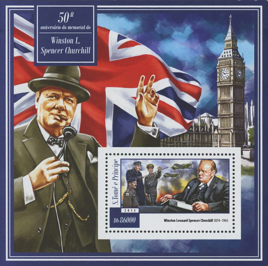 # M12178 - 2015 Db86000 Winston Churchill 50th Memorial Anniversary souvenir sheet