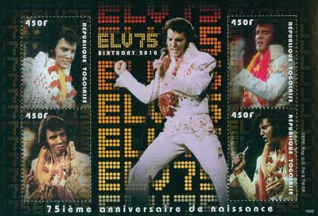 # M10838 - 2010 Togo Elvis Presley 4v Mint