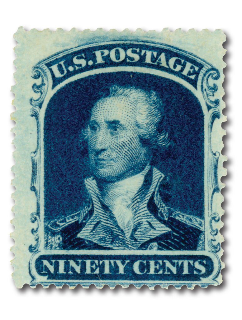 1860 90¢ Washington, blue
