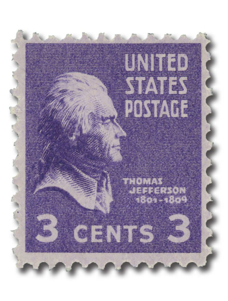 1938 3¢ Jefferson, purple