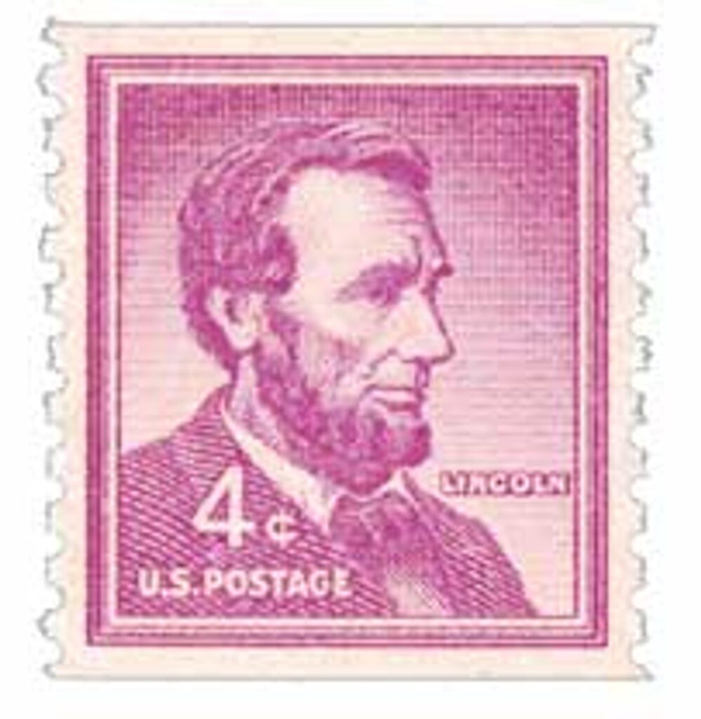 # 1058 - 1958 4c Abraham Lincoln, coil