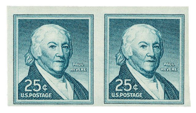 # 1059Ad - 1965 25c Paul Revere, Error