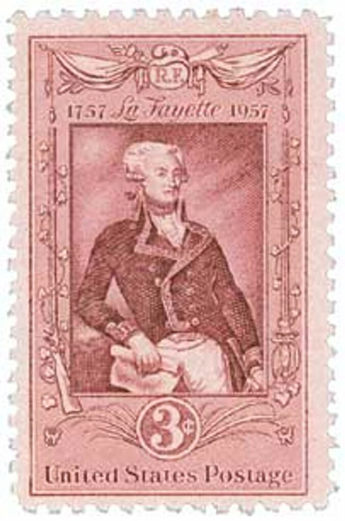 1957 3¢ Marquis de Lafayette