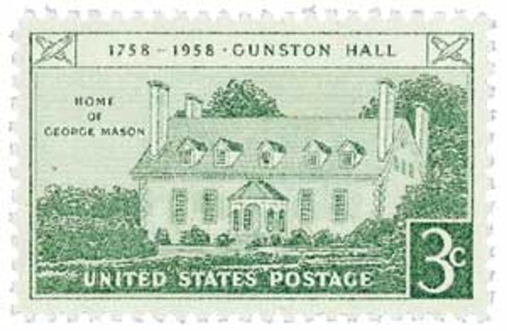 # 1108 - 1958 3¢ Gunston Hall