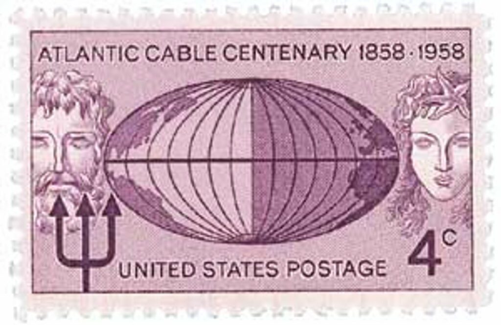 1958 4¢ Atlantic Cable Centenary
