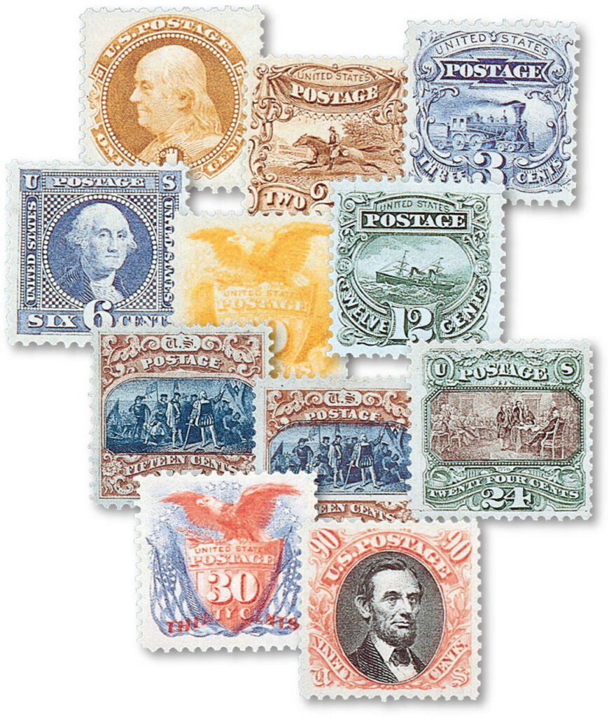 Complete Set, 1869 Pictorial Issues "G" Grill