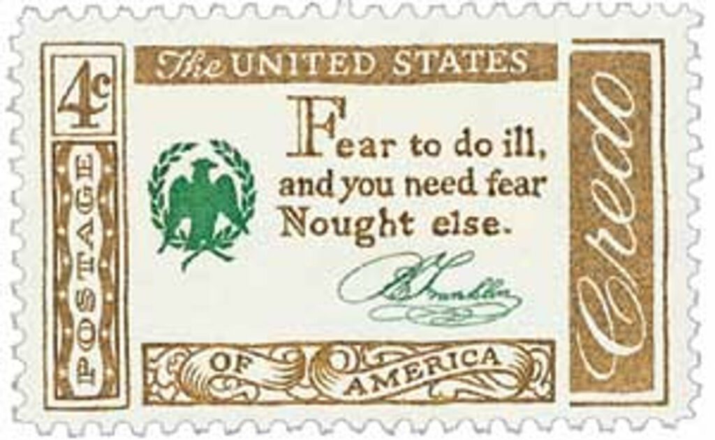 # 1140 - 1960 4c American Credo: Benjamin Franklin