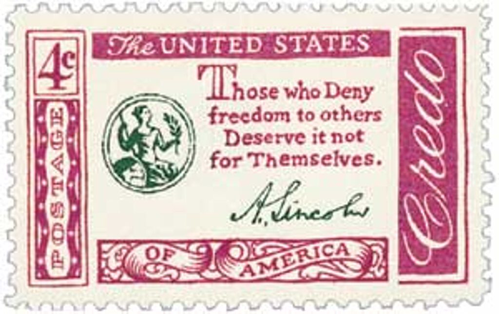 #1143 - 1960 4c American Credo: Abraham Lincoln
