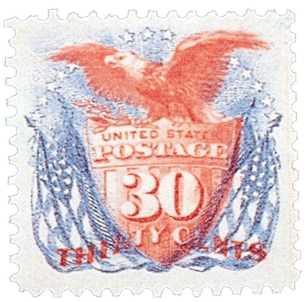 # 121 - 1869 30c Shield, Eagle and Flags