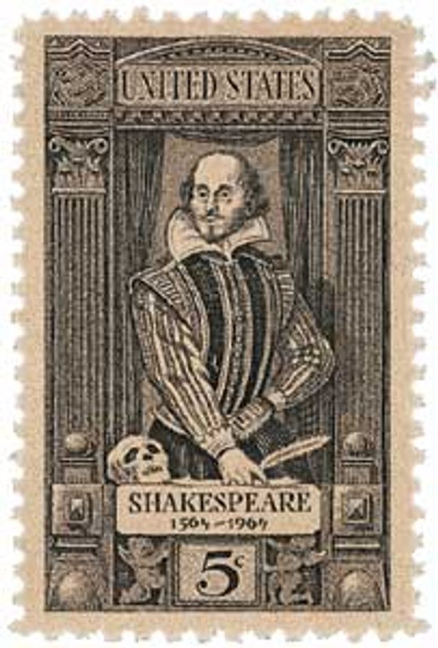 #1250 - 1964 5c William Shakespeare