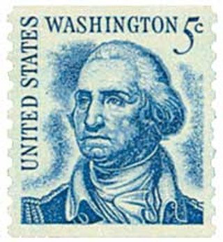 # 1304 - 1966 5c Prominent Americans: George Washington, perf 10 vertical