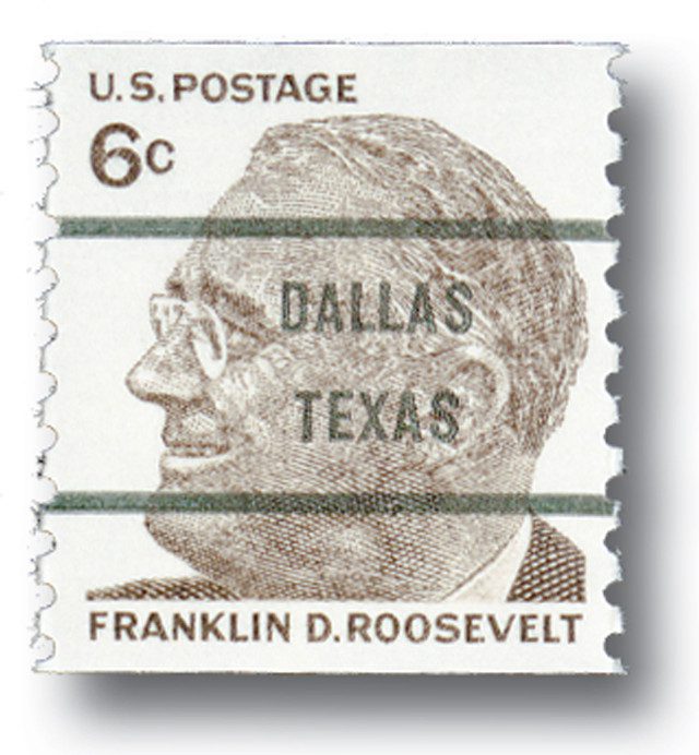#1305b - 1965-78 6c Franklin D. Roosevelt, precancel
