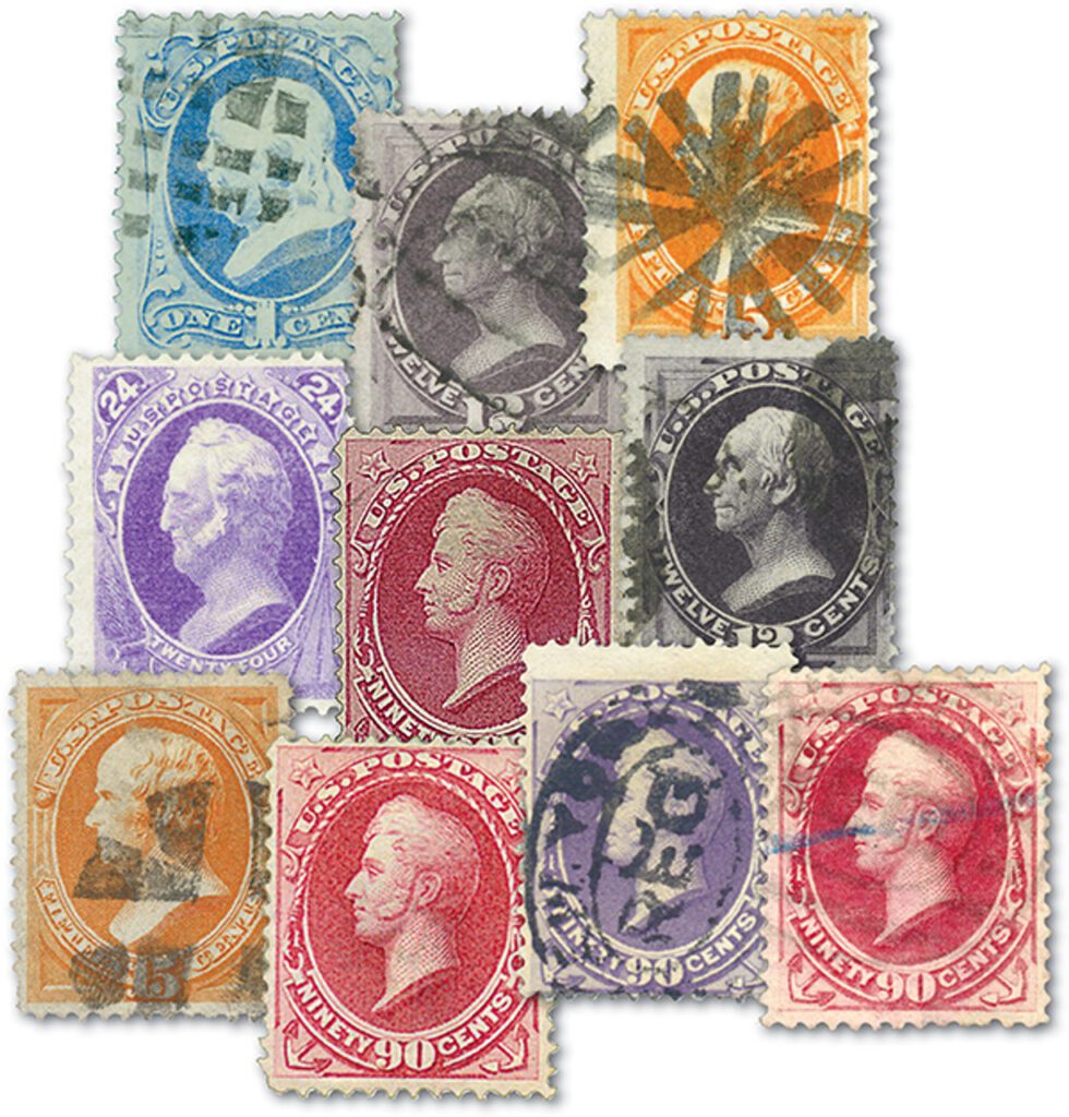 # 134//218 - 1871-88 Bank Notes, Collection of 10 Stamps