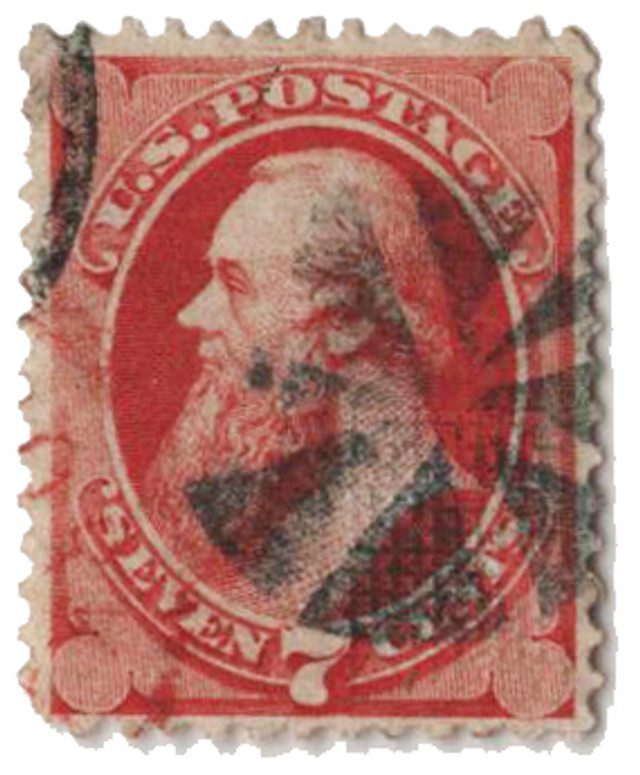 # 138A - 1871 7c Stanton, vermilion 'I Grill'