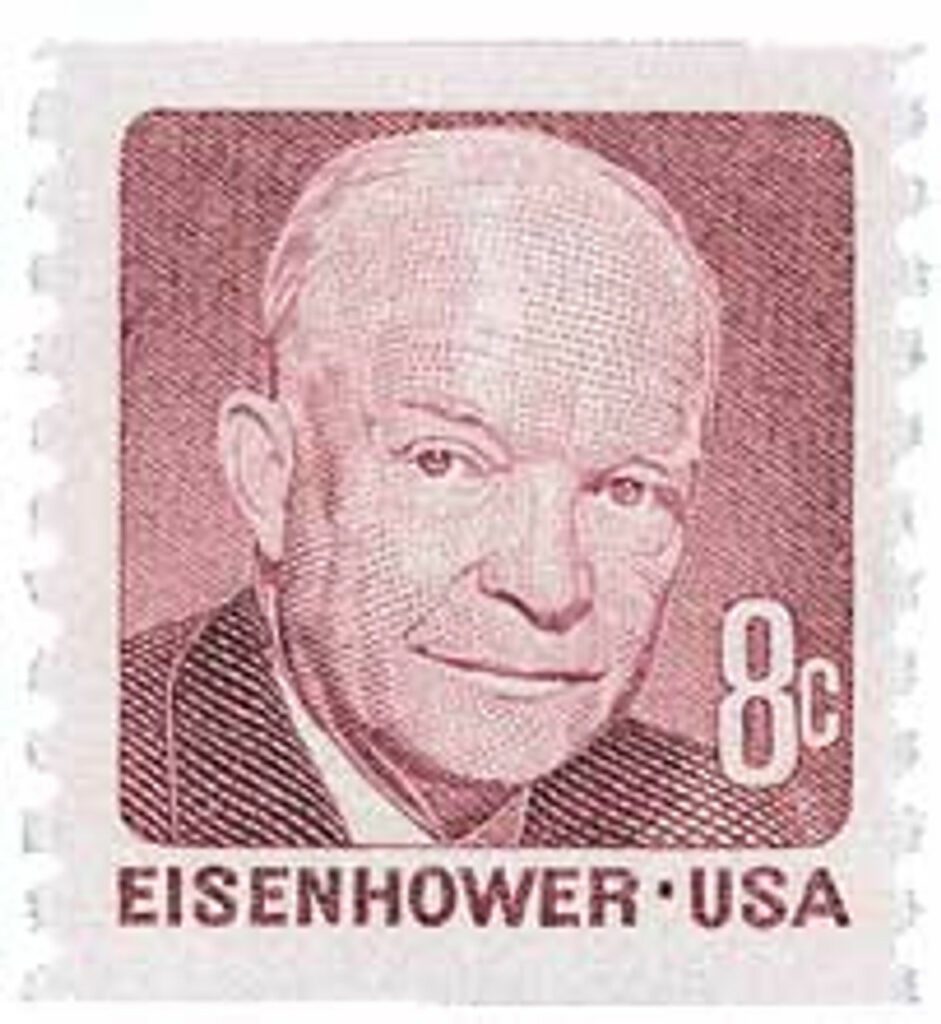 # 1402 - 1971 8c Dwight D. Eisenhower, deep claret