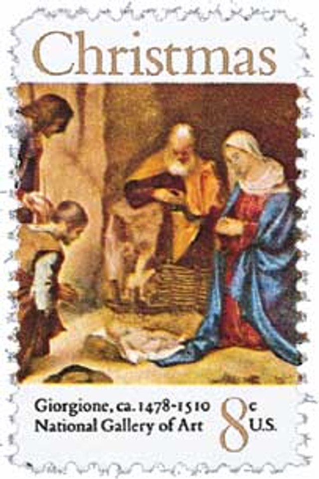 #1444 - 1971 8c Traditional Christmas: Adoration of the Shepherds